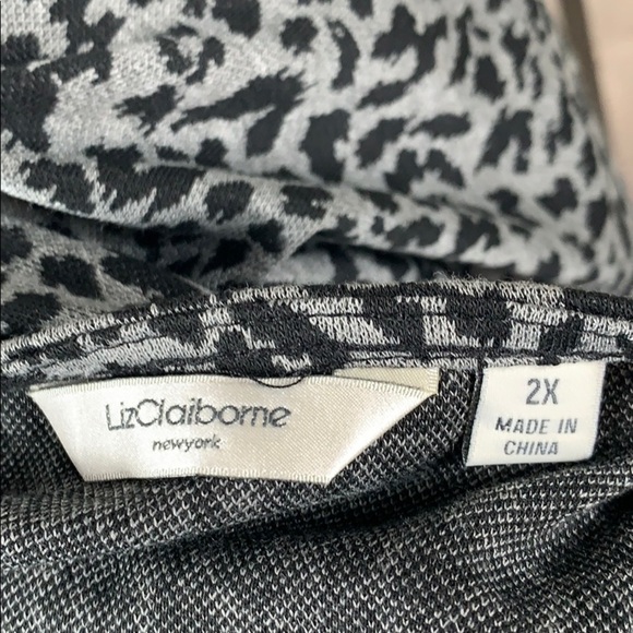 LIZ Claiborne Animal Print 3/4 Sleeve Dress Size 2X - Picture 6 of 6